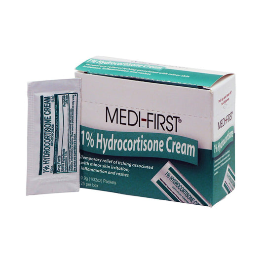 Hydrocortisone Cream Packets 0.5 gram 25/box Medifirst