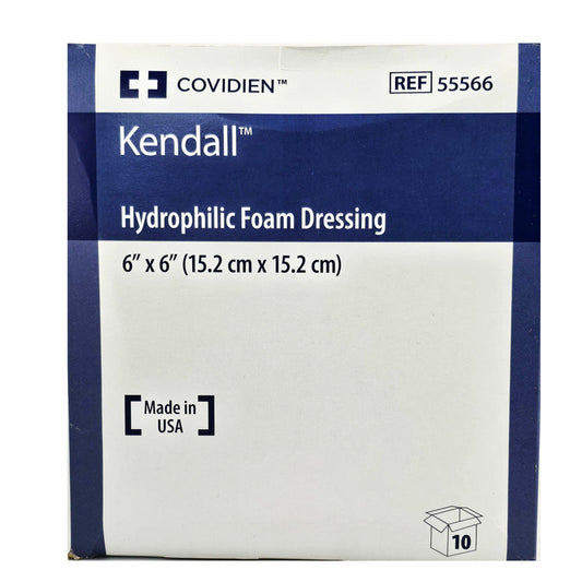 Hydrophilic Foam Dressing, Non-Adhesive without Border 6 x 6 Square, Sterile 10/Box