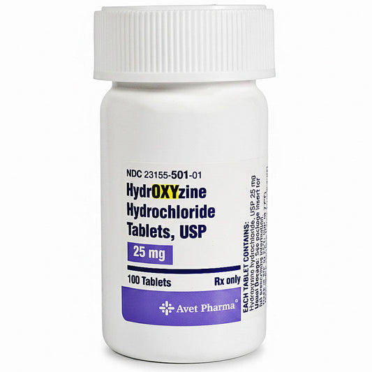 Hydroxyzine Hydrochloride 25 mg Tablets by Avet Pharma 100 Count (RX)