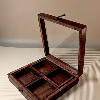 Wood Spice Box 4 Section