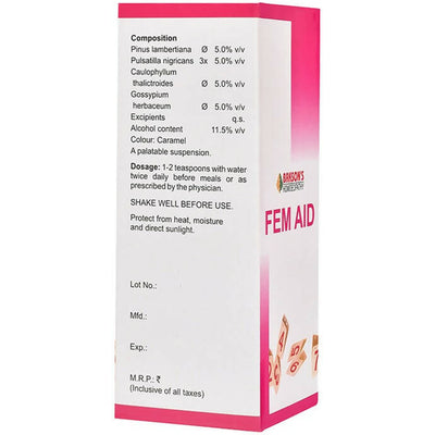 Bakson's Homeopathy Fem Aid Syrup