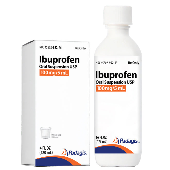 Ibuprofen Oral Suspension Liquid 100 mg / 5 mL by Padagis