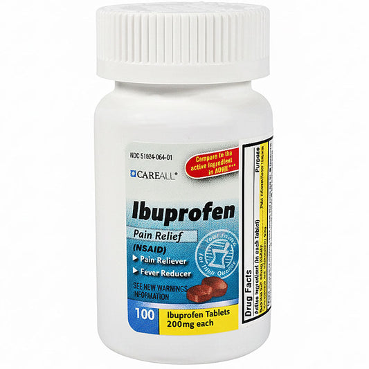 Ibuprofen Tablets 200mg Pain Reliever/Fever Reducer 100 Count
