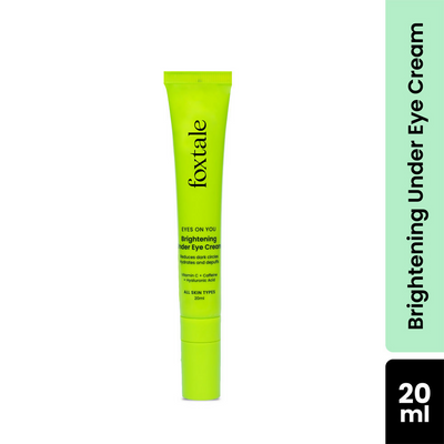 Foxtale Brightening Under Eye Cream with Vitamin-C, Caffeine & Hyaluronic Acid