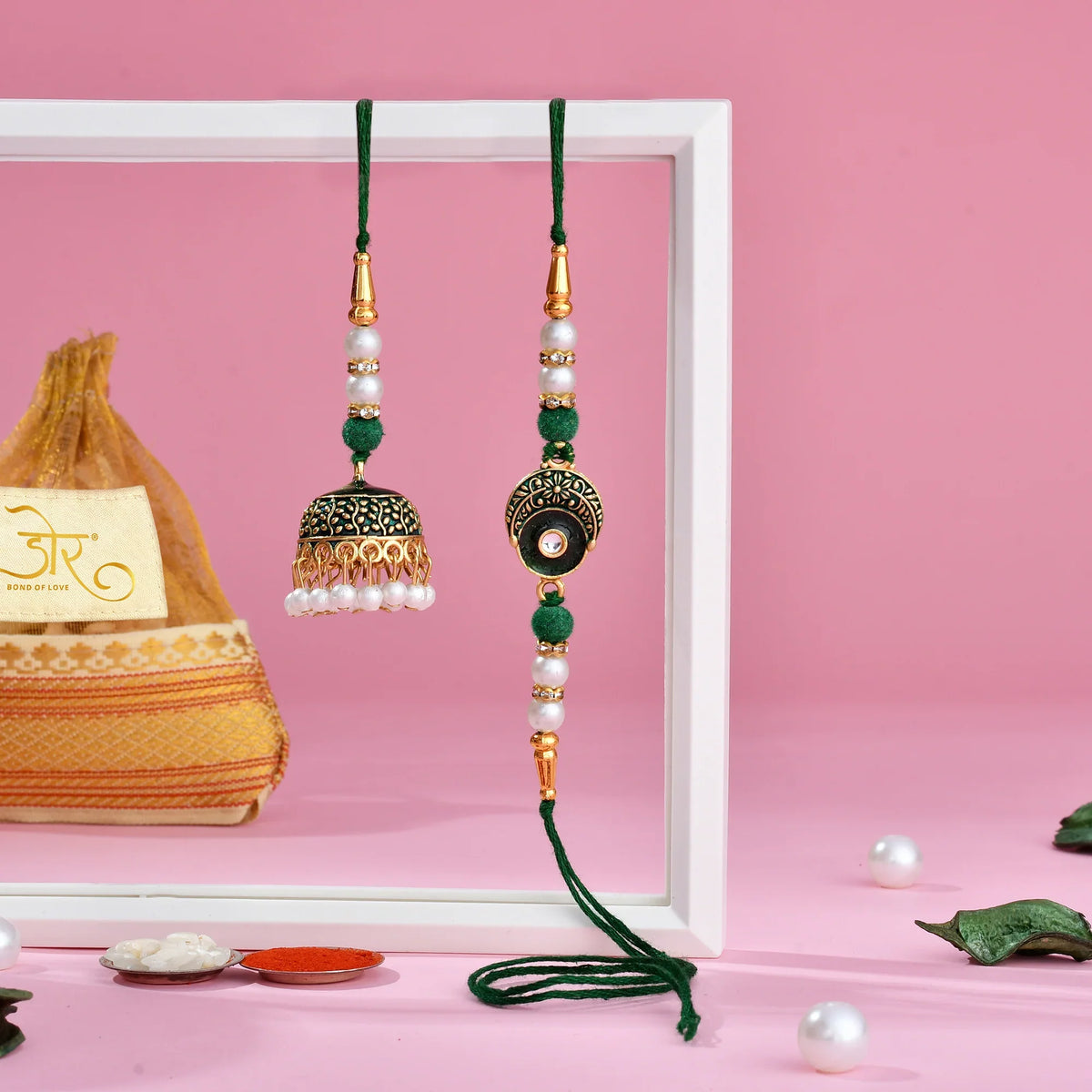 Kesar Sweets Imperial Rakhi Treasure with Bhaiya Bhabhi Rakhi