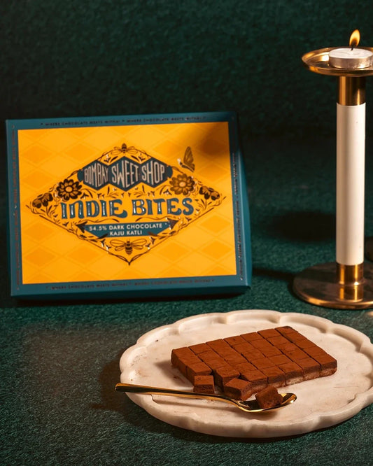 Bombay Sweet Shop Indie Bites -  Dark Chocolate Kaju Katli - 1 Box