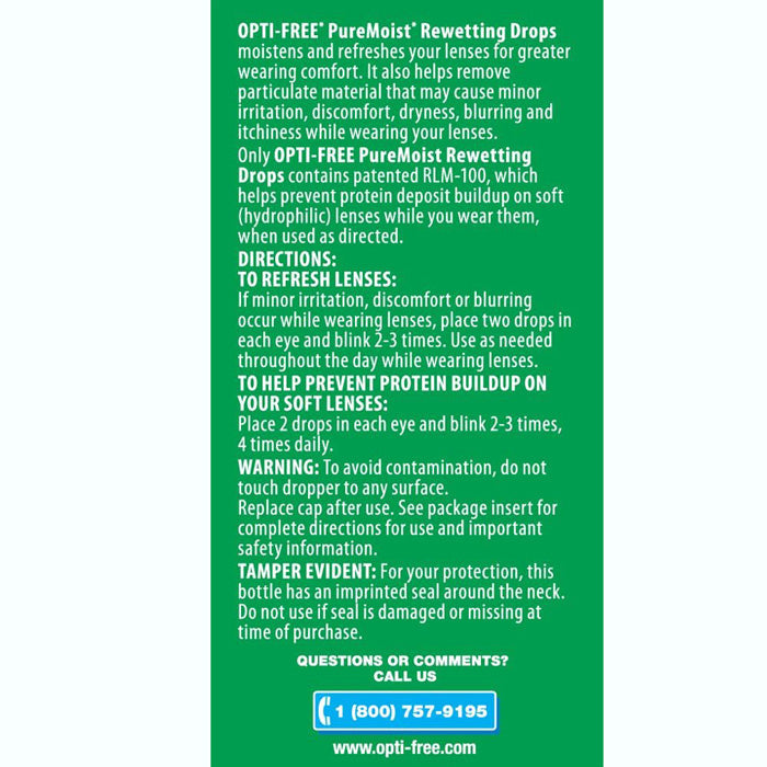 Opti-Free Puremoist Rewetting Drops