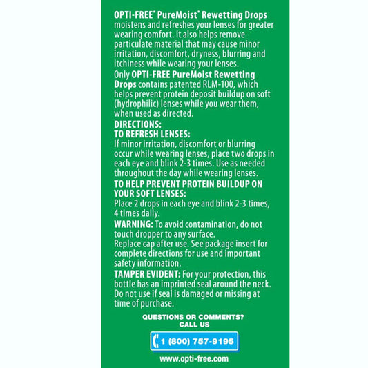 Opti-Free Puremoist Rewetting Drops