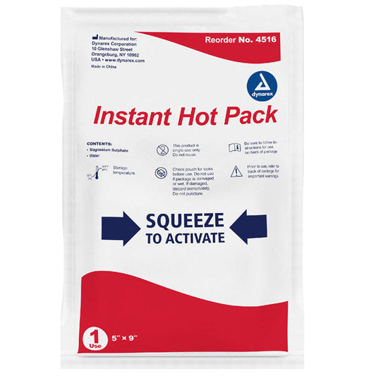 Instant Hot Pack, Disposable 5 x 9 inch