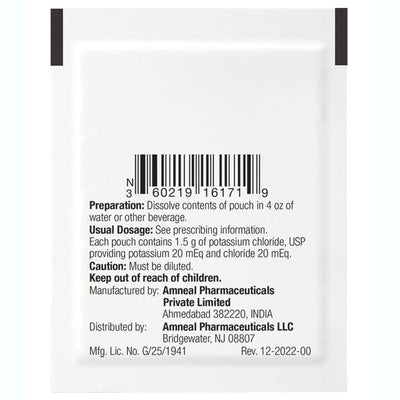 Potassium Chloride for Oral Solution Powder 20 mEq Single-Dose Packets 30/Box