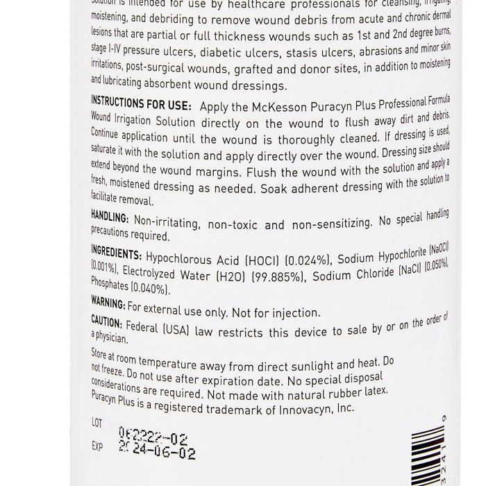 Puracyn Plus Antimicrobial Wound Irrigation Solution 16.9 oz
