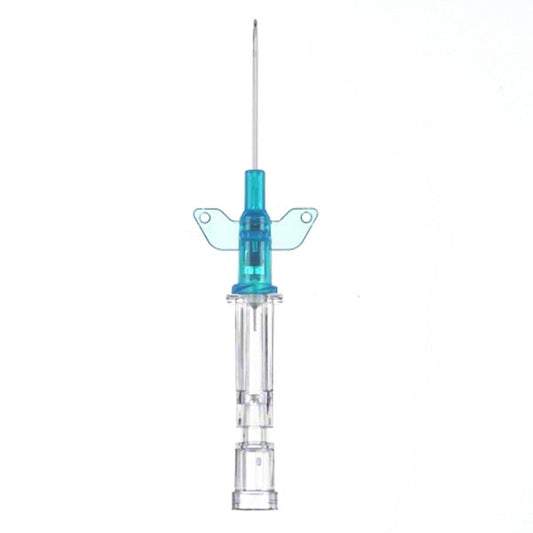 Introcan Safety Peripheral IV Catheter 22 Gauge 1 Inch Sliding Safety Needle, Winged Hub 50/Box