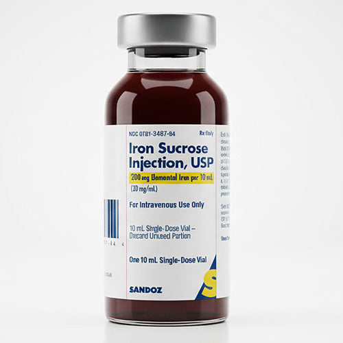 Iron Sucrose Injection 200 mg Elemental Iron 10 mL Single-Dose Vial (RX)