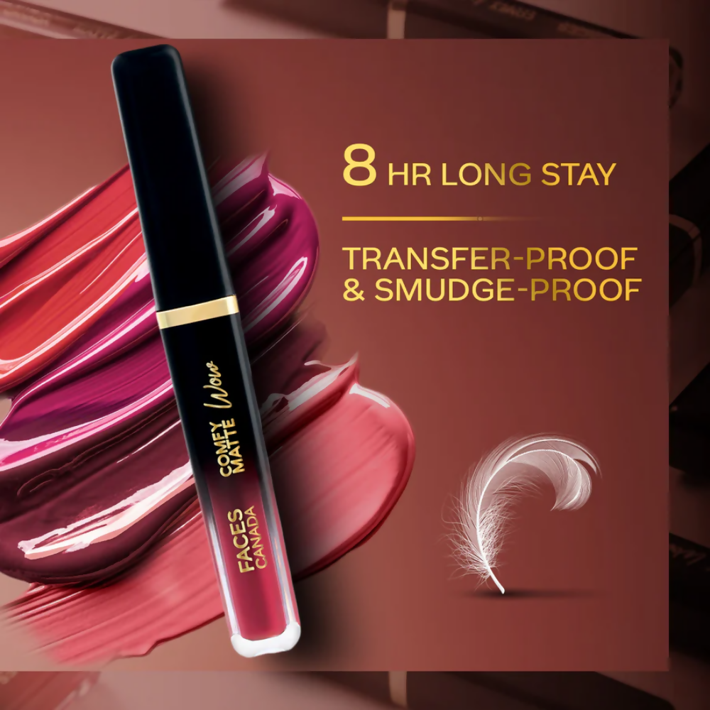 Faces Canada Comfy Matte Wow Liquid Lipstick - Maroon Maven 05