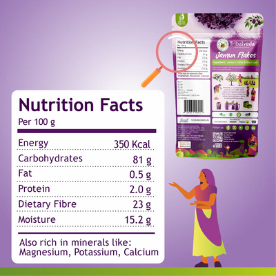 TribalVeda Jamun Flakes - 160 gms