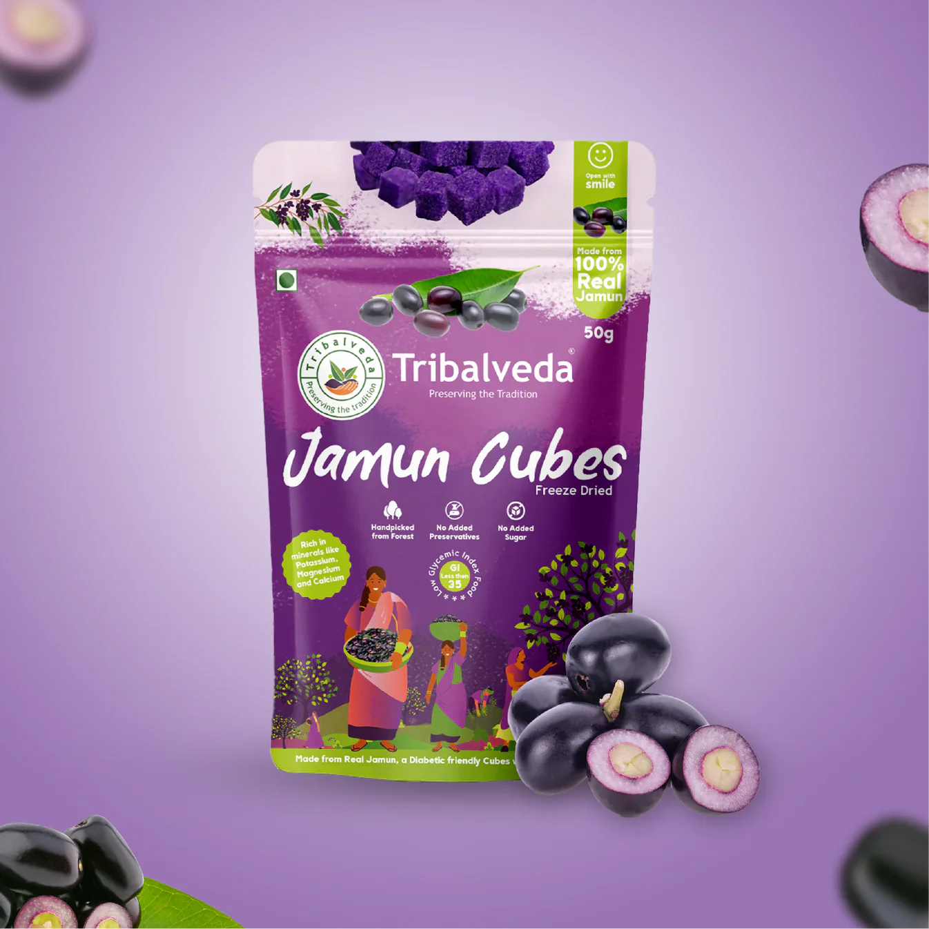 TribalVeda Jamun Cubes -100 gms