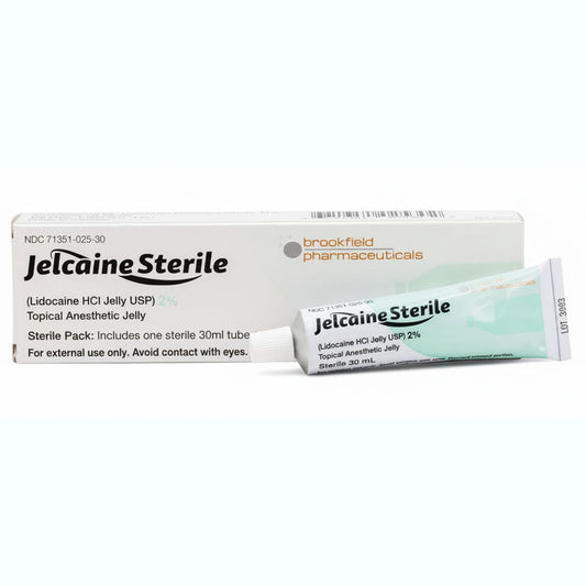Jelcaine Sterile Lidocaine Jelly 2% USP Topical Anesthetic Jelly 30 mL Tube