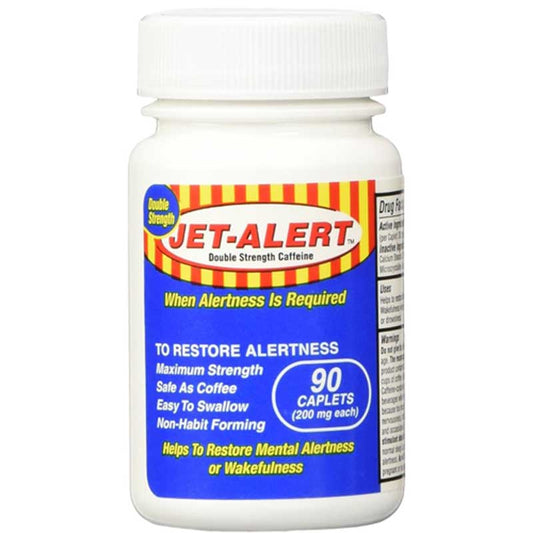 Jet Alert Caffeine Pills Double Strength 200 mg, 90 Count
