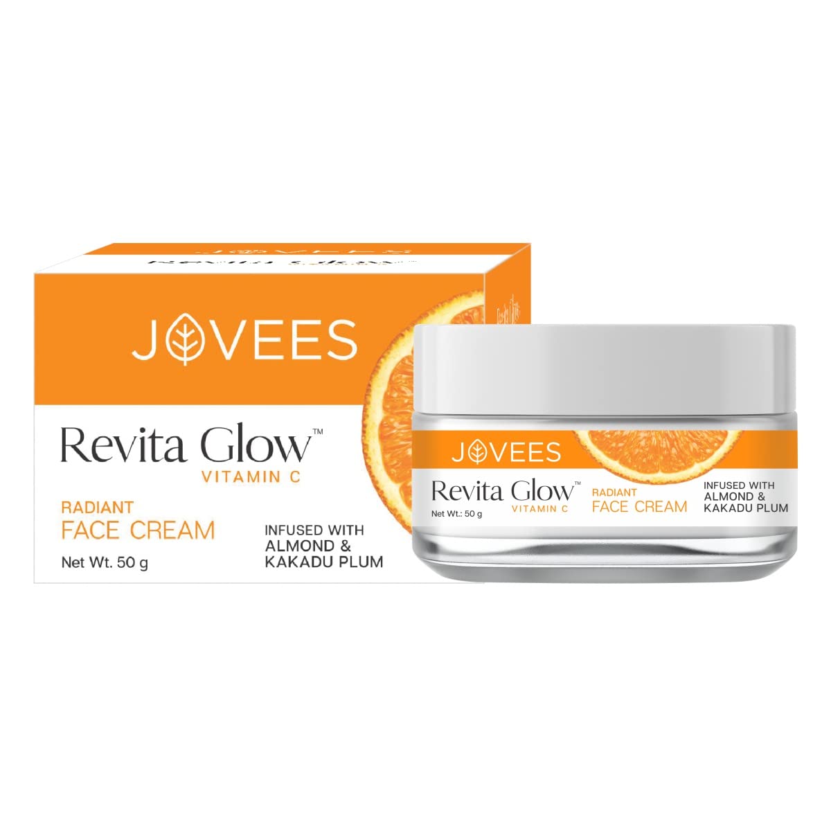 Jovees Revita Glow Vitamin C Cream Infused with Almond & Kakadu Plum (50 gm)