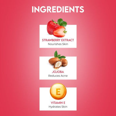 Jovees Strawberry Face Wash For Normal to Dry Skin