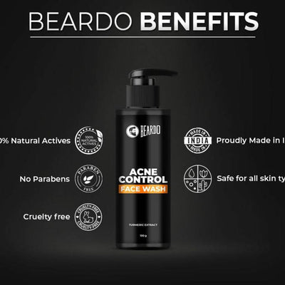 Beardo Acne Control Face Wash & Acne Control Face Gel Combo