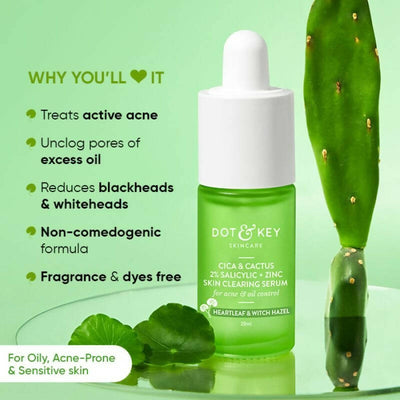 Dot & Key 2% Salicylic Cica Anti Acne Face Serum For Acne & Oil Control