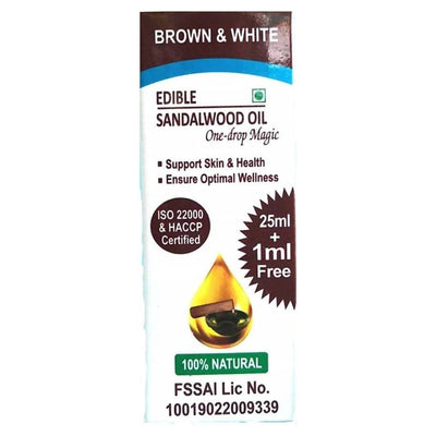 Brown & White Edible Sandalwood Oil