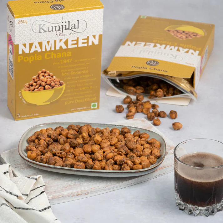 Kunjilal Dalsev Wale Popla Chana - 500 gms| Made in Desi Ghee | No Palm Oil