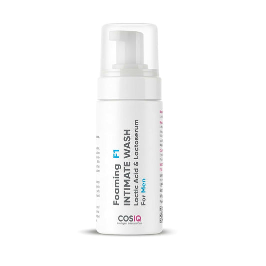 Cos-IQ Foaming F1 Intimate Wash For Men, Hygiene Wash with Lactic Acid & Lactoserum