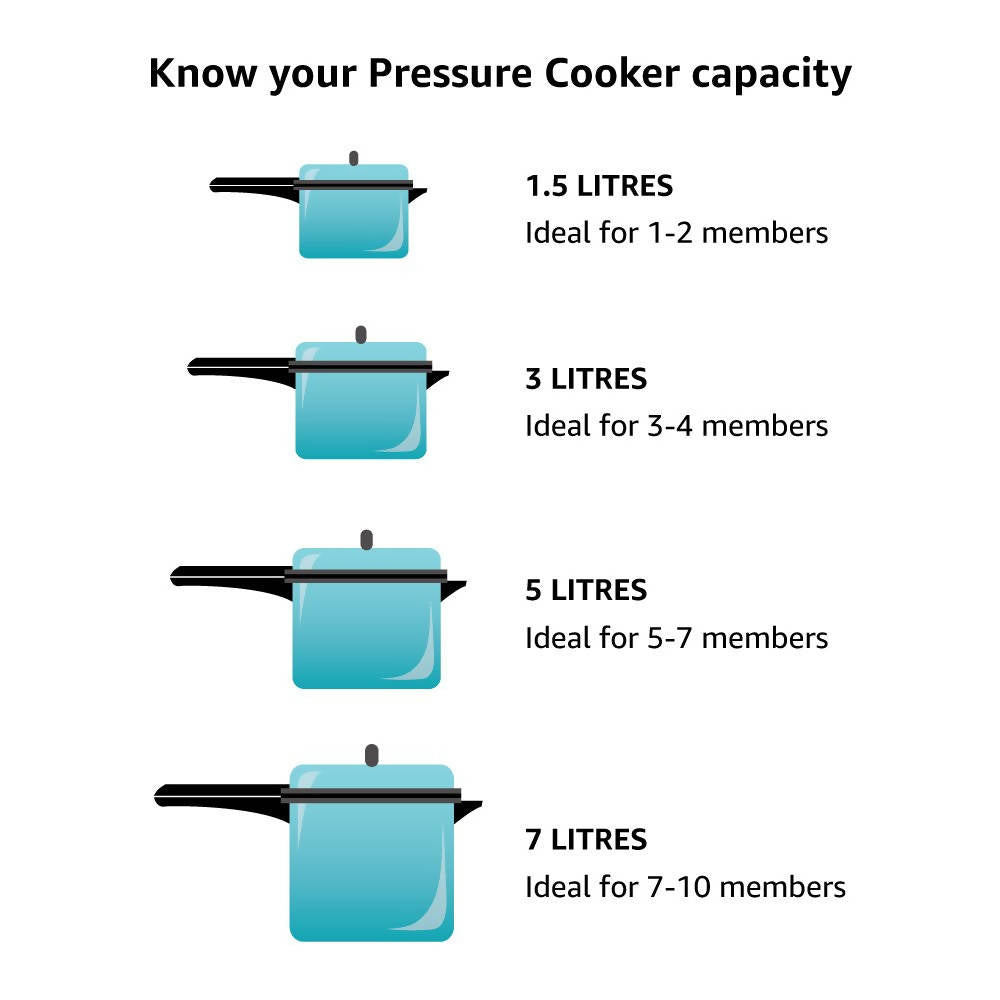 Hawkins Contura Hard Anodised Aluminium Pressure Cooker 3 Litre - Black