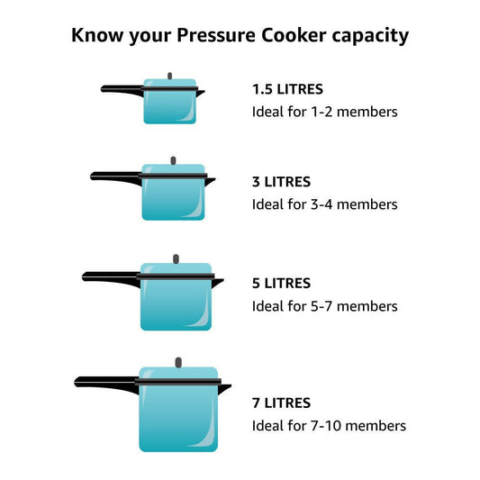 Hawkins Contura Hard Anodised Aluminium Pressure Cooker 3 Litre - Black