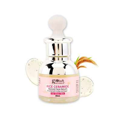 Globus Naturals Rice Ceramide Revival Face Serum, For Korean Glass Skin