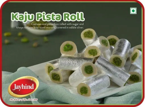Jayhind Sweets Kaju Pista Roll | 500 gms