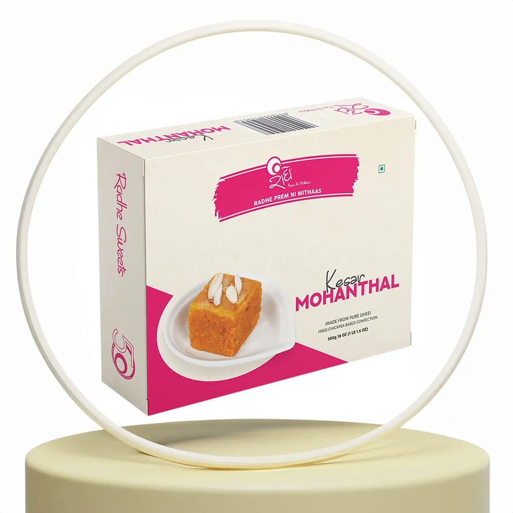 Radhe Prem Ki Mithaas Kesar Mohanthal - 500 gms – Himkhand