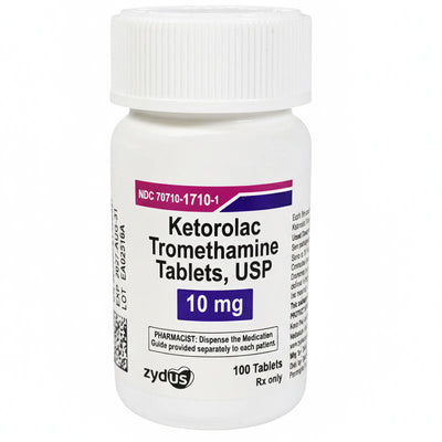 Ketorolac Tromethamine 10 mg Tablets, Similar to Toradol 100 Count (RX)