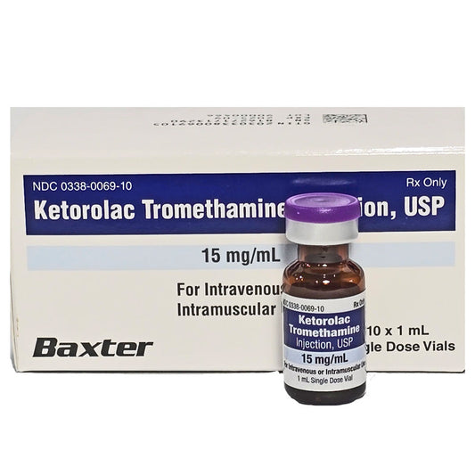 Ketorolac Tromethamine Injection 15 mg/mL Vials 1 mL x 10 Pack by Baxter (Rx)