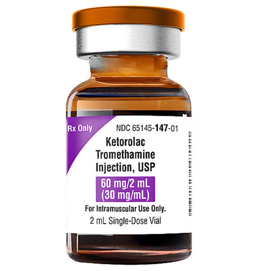 Ketorolac injection 30 mg (Toradol) Single Dose Vial 2 mL, 25/pk (Rx)
