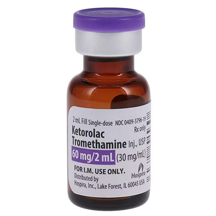 Ketorolac Tromethamine Injection 60 mg/2 mL Single Dose Vials 2 mL, 25/Tray (Rx)