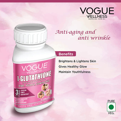 Vogue L Glutathione Tablet | Glutathione 500mg Tablets | Glowing Skin Himkhand Vogue L Glutathione Tablet | Glutathione 500mg Tablets | Glowing Skin Himkhand