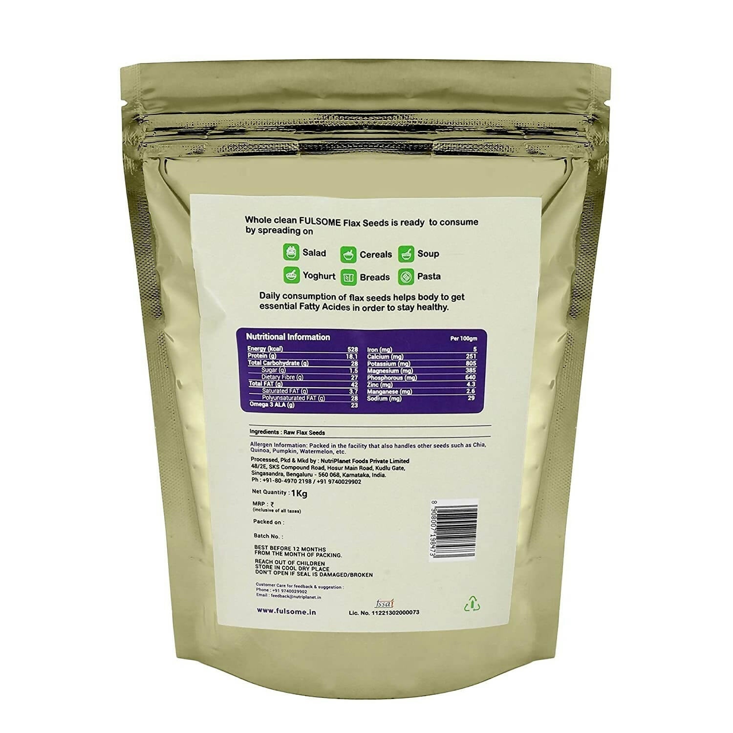 Fulsome Raw Flax Seeds
