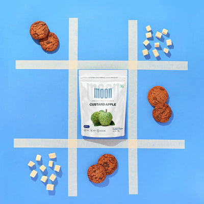 Moon Freeze Dried Custard Apple Cubes | 16 gms