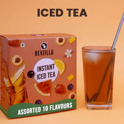 Bevzilla Instant Iced Tea Powder - Assorted 10 Flavours