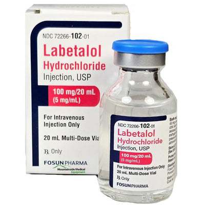 Labetalol Hydrochloride injection 100 mg/20 mL (5 mg/ mL) Multiple Dose Vial 20 mL by Fosun (RX)