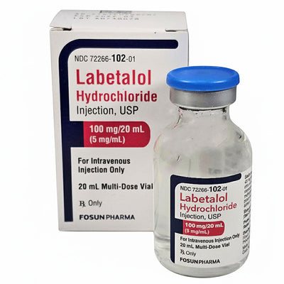 Labetalol Hydrochloride injection 100 mg/20 mL (5 mg/ mL) Multiple Dose Vial 20 mL by Fosun (RX)