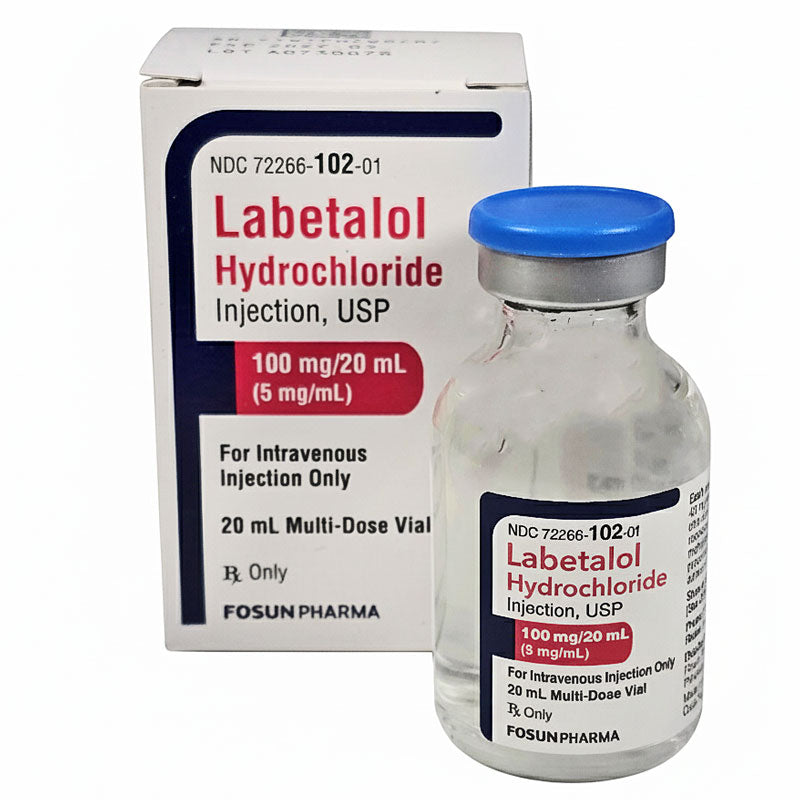 Labetalol Hydrochloride injection 100 mg/20 mL (5 mg/ mL) Multiple Dose Vial 20 mL by Fosun (RX)
