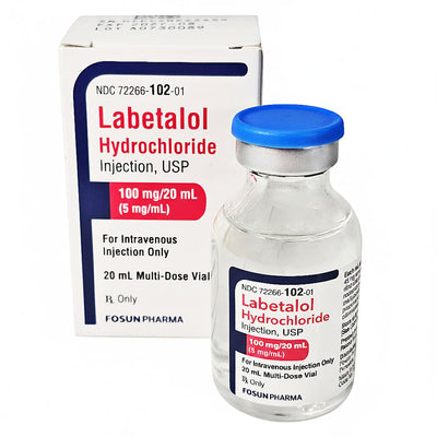 Labetalol Hydrochloride injection 100 mg/20 mL (5 mg/ mL) Multiple Dose Vial 20 mL by Fosun (RX)