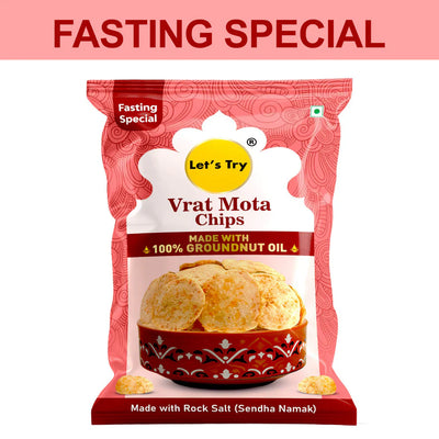Let's Try Vrat Mota Chips / Aloo Chips  - 60 gms