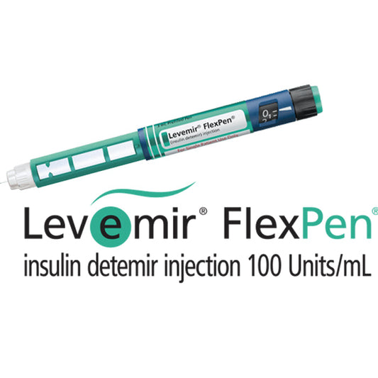 Levemir FlexPen (Insulin detemir) Injection 100 units/mL Syringes 3 ml, 5 Pack **Requires Refrigeration**