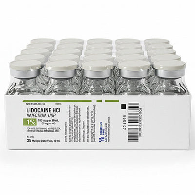 Lidocaine 1% Injection Multiple Dose Vials 10 mL by Fresenius 25/Tray (Rx)