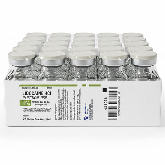 Lidocaine 1% Injection Multiple Dose Vials 10 mL by Fresenius 25/Tray (Rx)